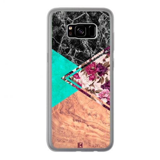 Coque Galaxy S8 Plus – Floral marble