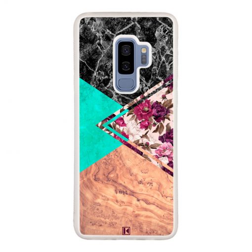 Coque Galaxy S9 Plus – Floral marble