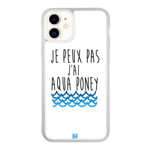 Coque iPhone 11 – Je peux pas j'ai aqua poney