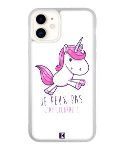 Coque iPhone 11 – Je peux pas j'ai Licorne