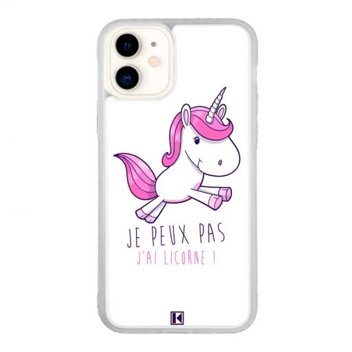 Coque iPhone 11 – Je peux pas j'ai Licorne