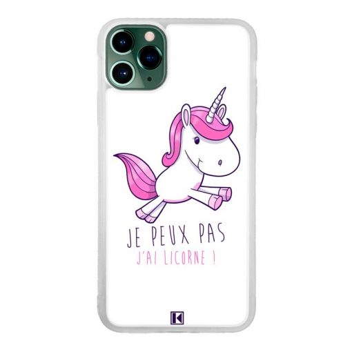 Coque iPhone 11 Pro Max – Je peux pas j'ai Licorne