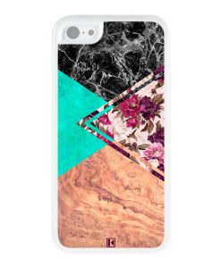 Coque iPhone 5c – Floral marble