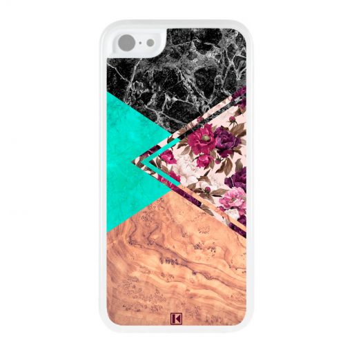 Coque iPhone 5c – Floral marble