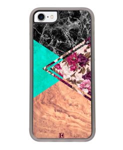 Coque iPhone 7 / 8 – Floral marble