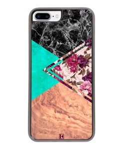 Coque iPhone 7 Plus / 8 Plus – Floral marble