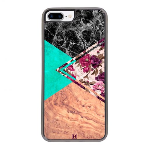 Coque iPhone 7 Plus / 8 Plus – Floral marble