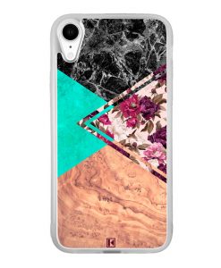 Coque iPhone Xr – Floral marble