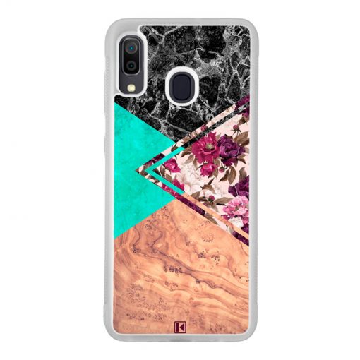 Coque Galaxy A30 – Floral marble