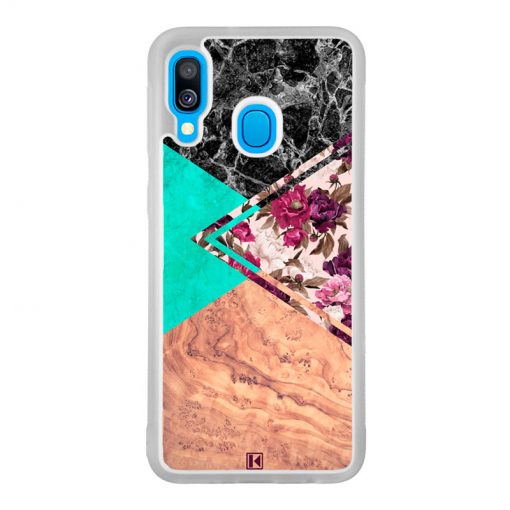 Coque Galaxy A40 – Floral marble