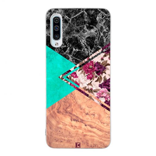 Coque Galaxy A50 – Floral marble