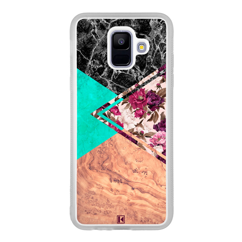 theklips-coque-samsung-galaxy-a6-2018-floral-marble Coque Galaxy A6 2018 – Floral marble