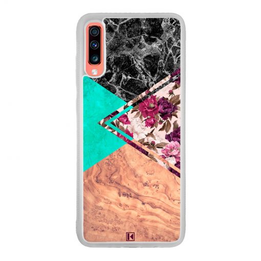 Coque Galaxy A70 – Floral marble