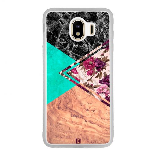 Coque Galaxy J4 2018 – Floral marble