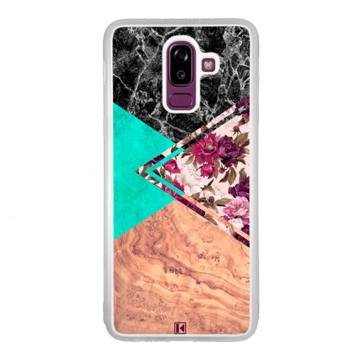 Coque Galaxy J8 2018 – Floral marble