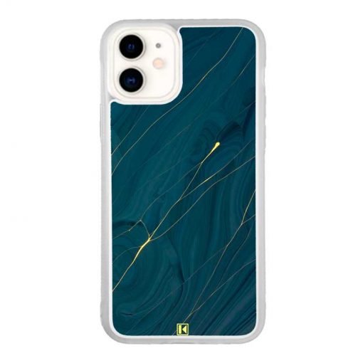 Coque iPhone 11 – Dark blue marble