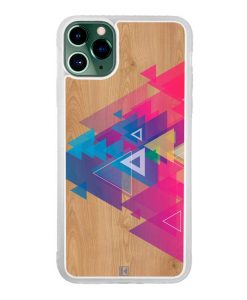 Coque iPhone 11 Pro Max – Multi triangle on wood