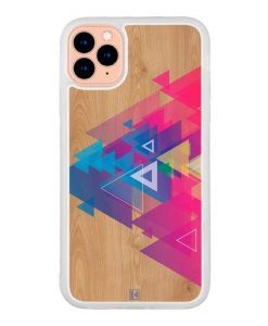 Coque iPhone 11 Pro – Multi triangle on woodis