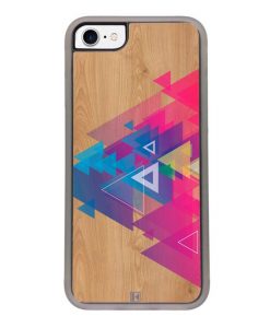Coque iPhone 7 / 8 – Multi triangle on wood