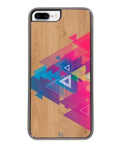 Coque iPhone 7 Plus / 8 Plus – Multi triangle on wood