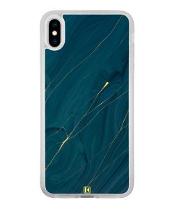 Coque iPhone Xs Max – Dark blue marble