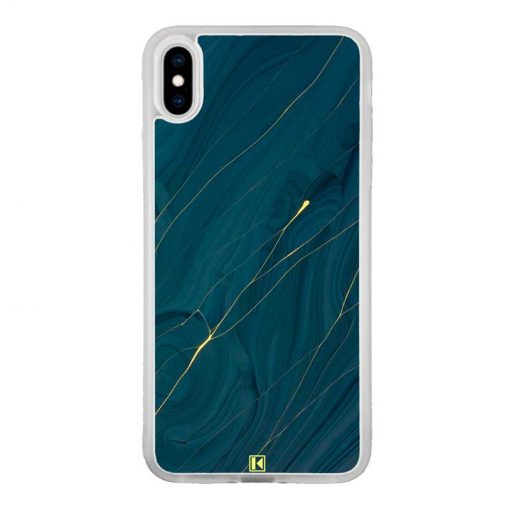 Coque iPhone Xs Max – Dark blue marble