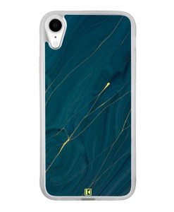 Coque iPhone Xr – Dark blue marble