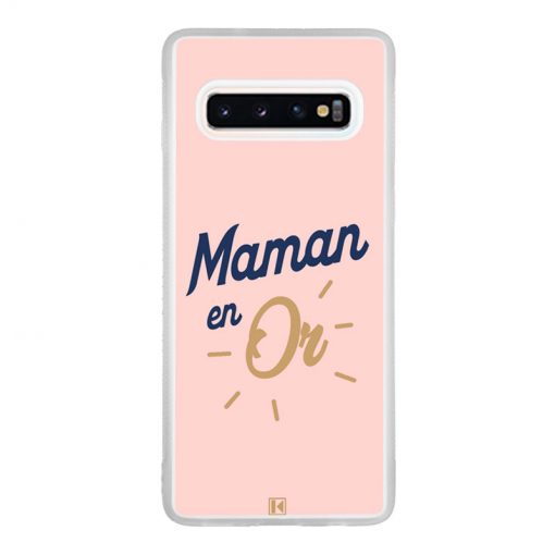 Coque Galaxy S10 – Maman en Or