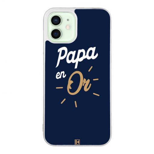 Coque iPhone 12 / 12 Pro – Papa en Or