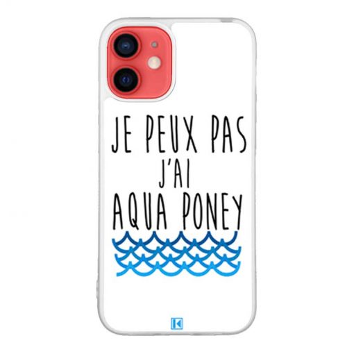 Coque iPhone 12 Mini – Je peux pas j'ai aqua poney