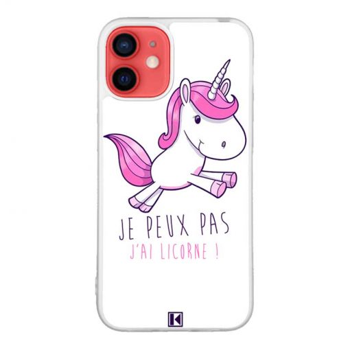 Coque iPhone 12 Mini – Je peux pas j'ai Licorne