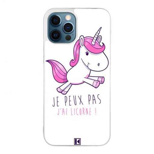 Coque iPhone 12 Pro Max – Je peux pas j'ai Licorne