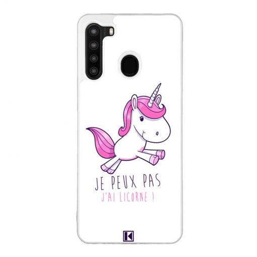 Coque Galaxy A21 – Je peux pas j'ai Licorne