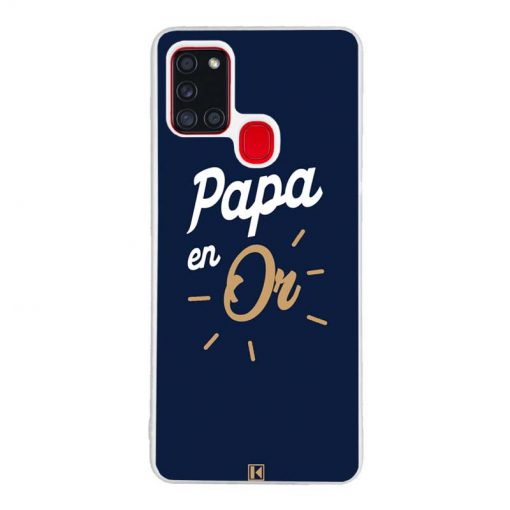 Coque Galaxy A21s – Papa en Or