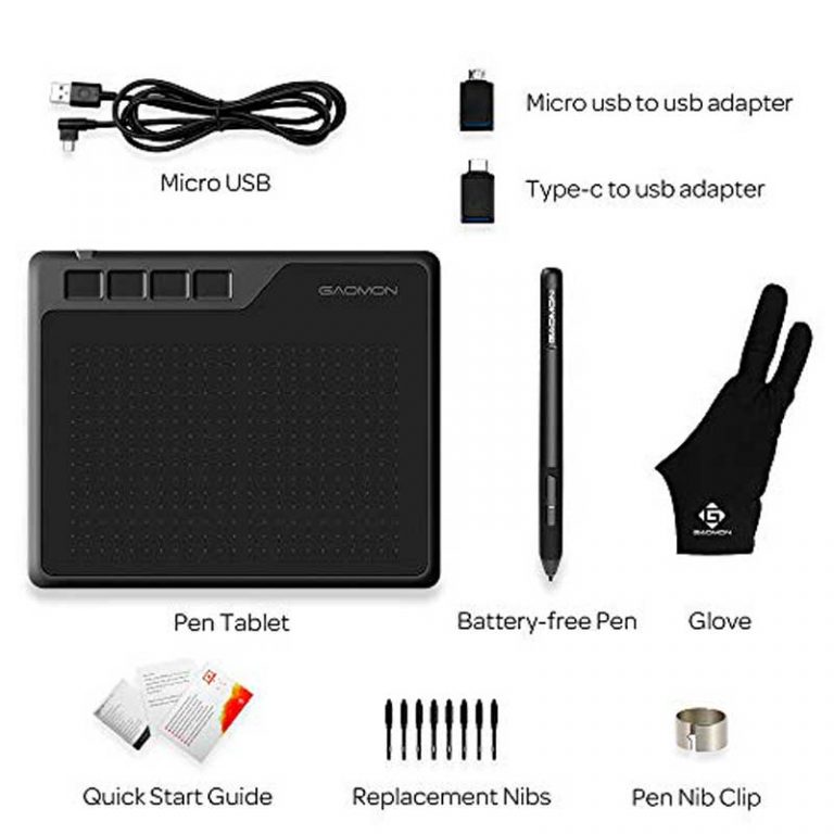 GAOMON S620 Tablette graphique à 8192 niveaux de
