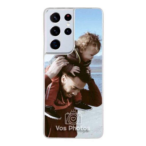 theklips-coque-pour-samsung-galaxy-s21-ultra-personnalisee-contour-souple-transparent