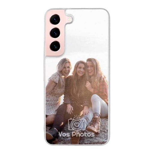 theklips-coque-pour-samsung-galaxy-s22-personnalisee-contour-souple-transparent