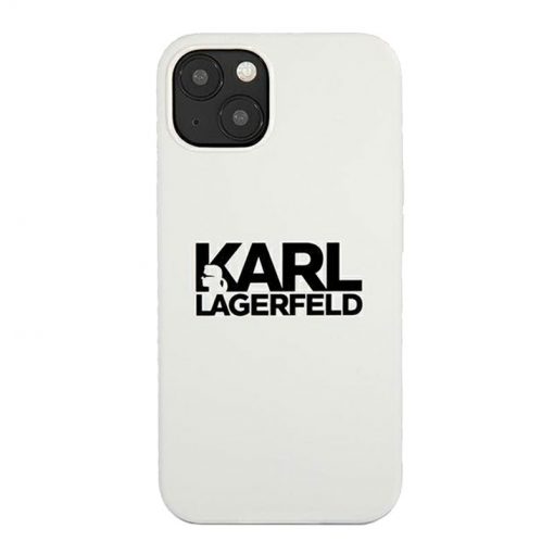theklips-coque-iphone-13-karl-lagerfeld-stack-logo-blanc