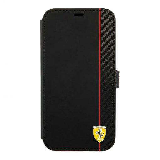 theklips-etui-iphone-13-ferrari-on-track-carbon-stripe-noir