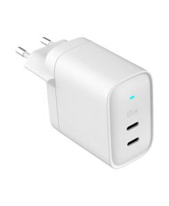 theklips-tiger-power-chargeur-secteur-65w-double-usb-c-blanc
