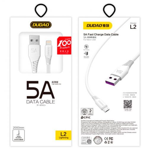 theklips-cable-usb-vers-lightning-dudao-5a-2-metres-blanc-3