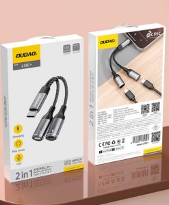 theklips-adaptateur-2-en-1-usb-c-dudao-l13c+-gris-5