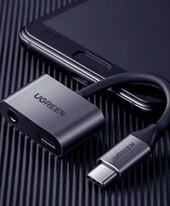 theklips-adaptateur-usb-c-vers-usb-c-mini-jack-3.5-mm-ugreen-cm193-gris-6