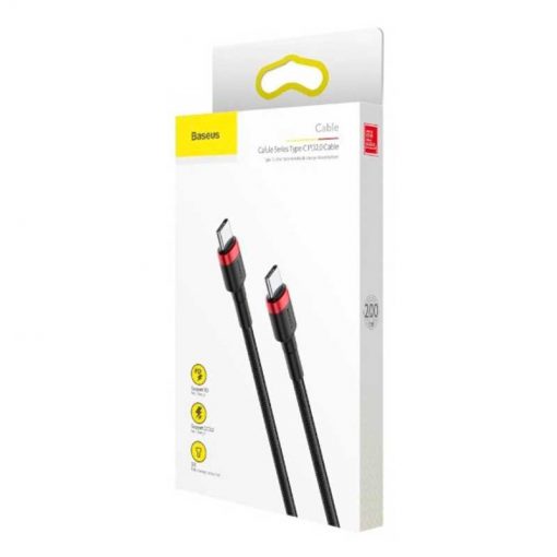 theklips-cable-baseus-cafule-usb-c-60w-3a-noir-rouge-2m-5