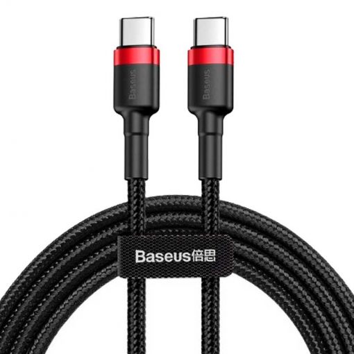 theklips-cable-baseus-cafule-usb-c-60w-3a-noir-rouge-2m