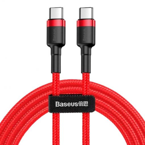 theklips-cable-baseus-cafule-usb-c-60w-3a-rouge-2m