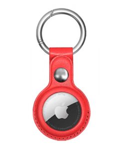theklips-coque-airtag-simili-cuir-rouge