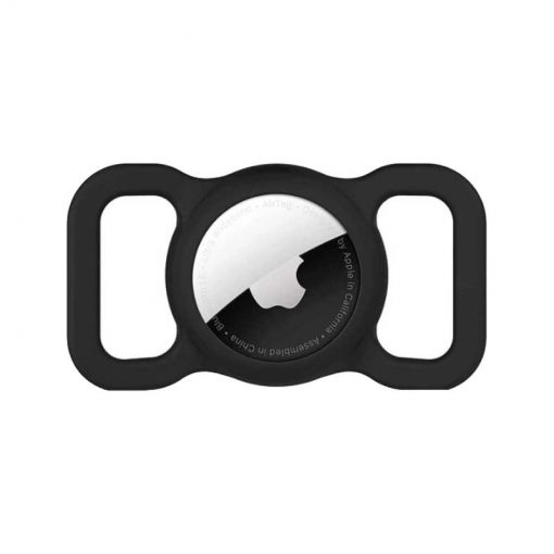 theklips-coque-apple-airtag-pour-collier-chien-chat-silicone-noir