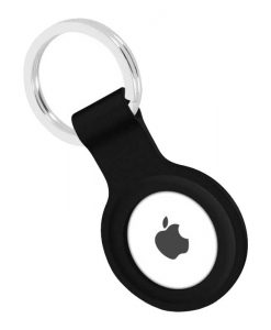 theklips-coque-porte-cle-silicone-airtag-noir